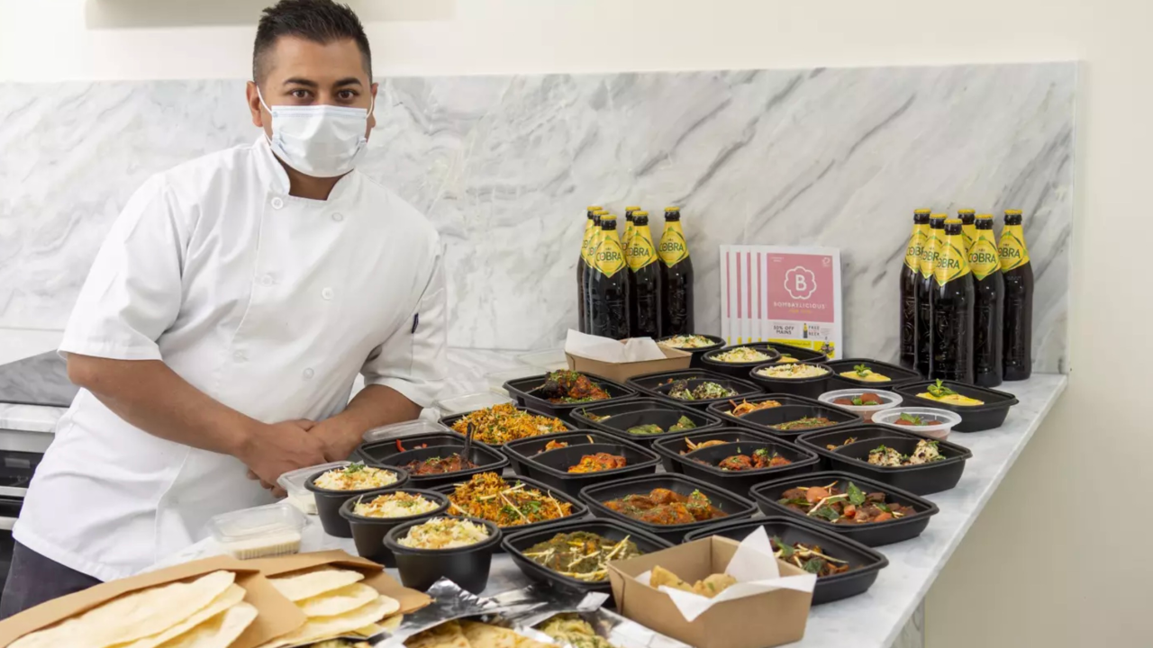 An Indian restaurant has set up a whopping 114 item takeaway that takes