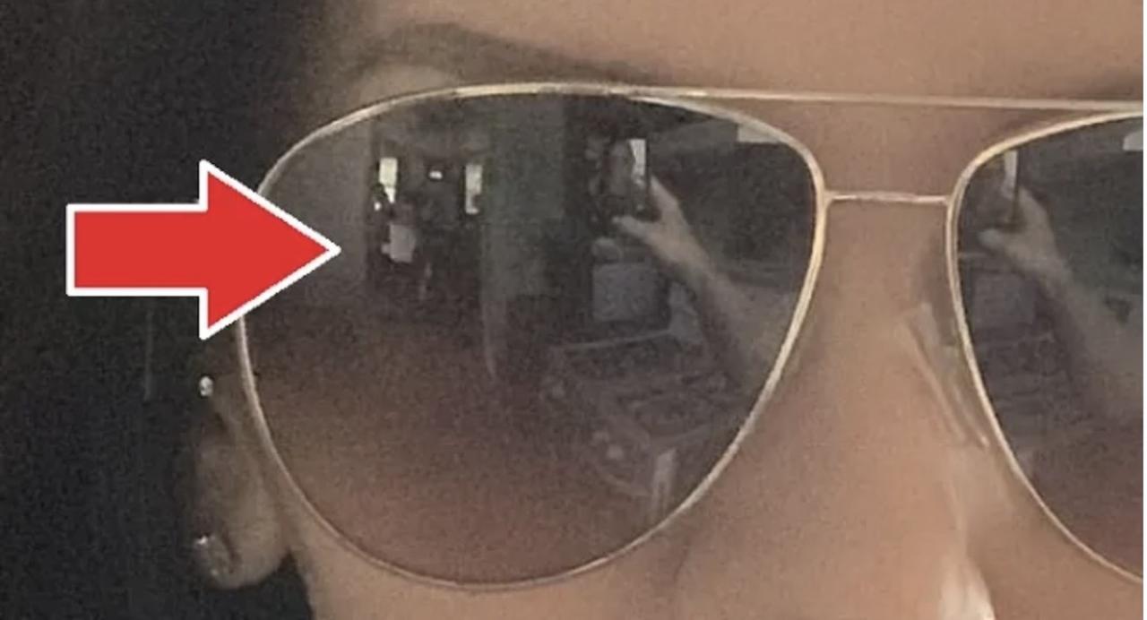 She Saw Something Terrifying In The Reflection In Her Sunglasses While